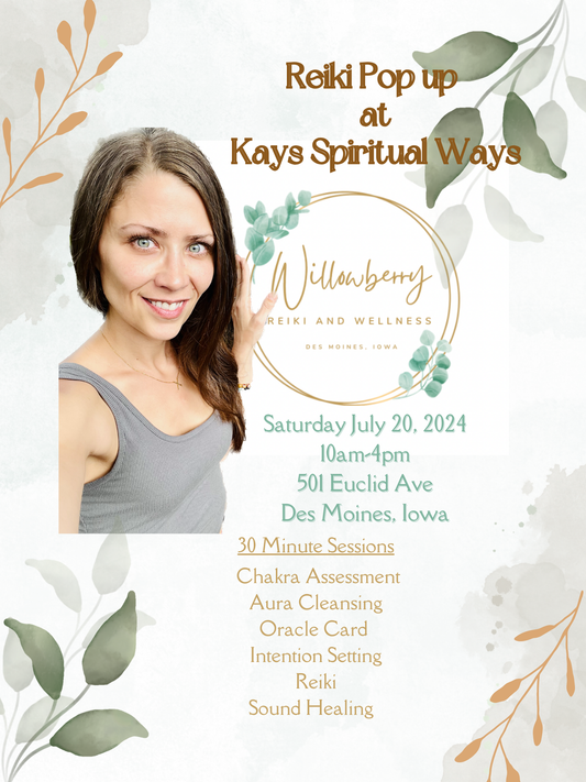 Reiki Pop Up at Kays Spiritual Ways (July 20, 2024)